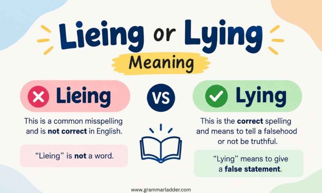 lieing-or-lying-meaning