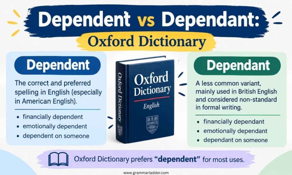 dependent-vs-dependant-oxford-dictionary