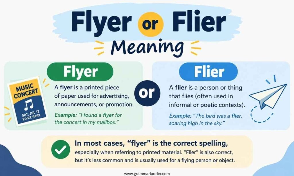 flyer-or-flier-meaning