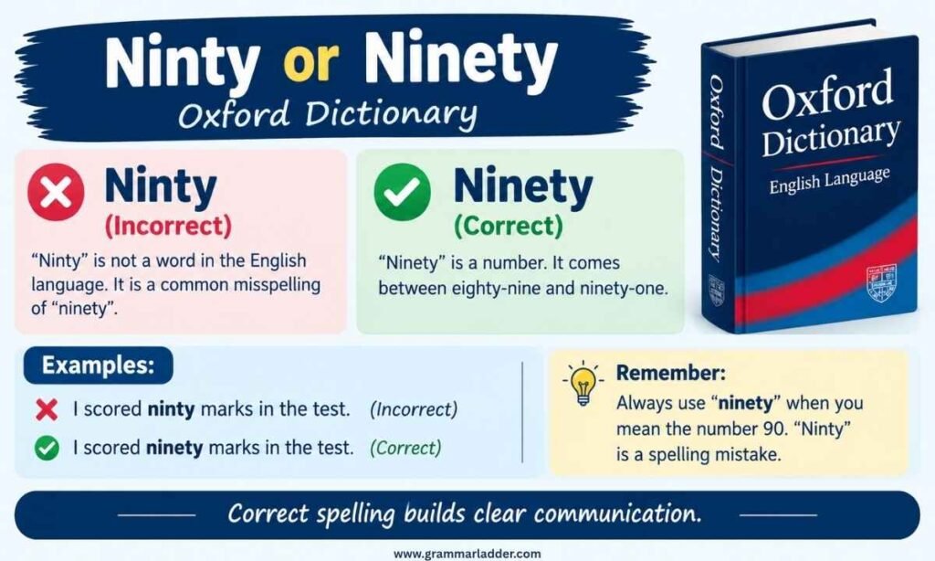 ninty-or-ninety-oxford-dictionary